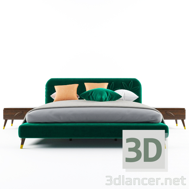 3d Кровать ария модель купить - ракурс