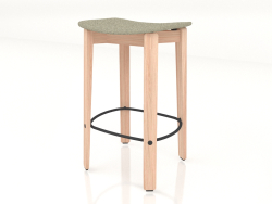 Semi-bar stool Nora upholstered in fabric (light)