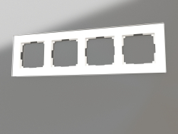 Rahmen für 4 Pfosten Favorit (weiß, Glas)