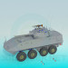 3D modeli Tank bir tekerlekli - önizleme