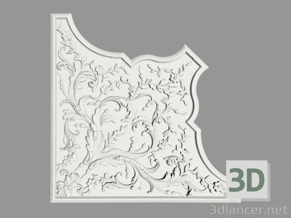 modello 3D Angolo decorativo (FU2) - anteprima