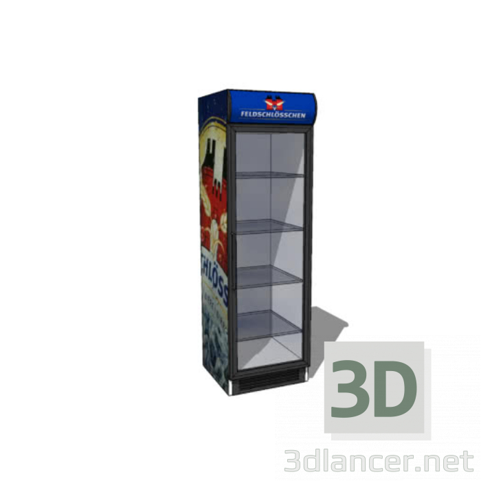 3d модель Холодильник с напитками – превью