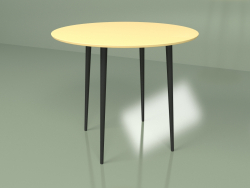 Table de cuisine Spoutnik 90 cm (jaune ocre)