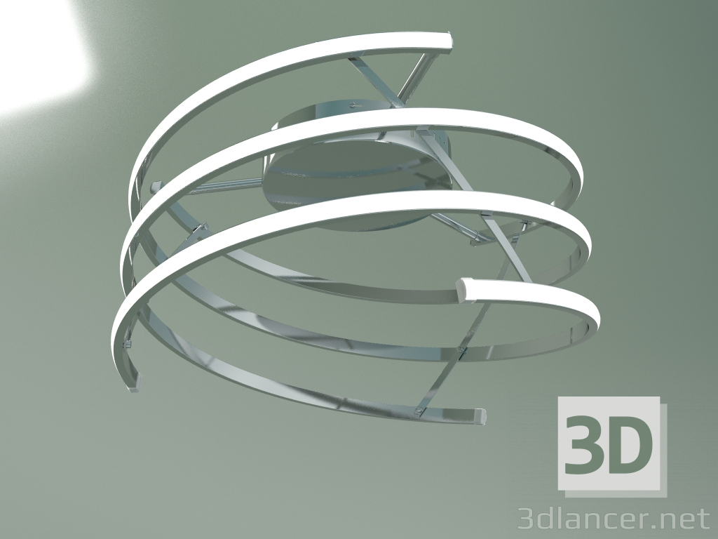 modello 3D Lampada da soffitto a LED Breeze 90229-3 (cromo) - anteprima