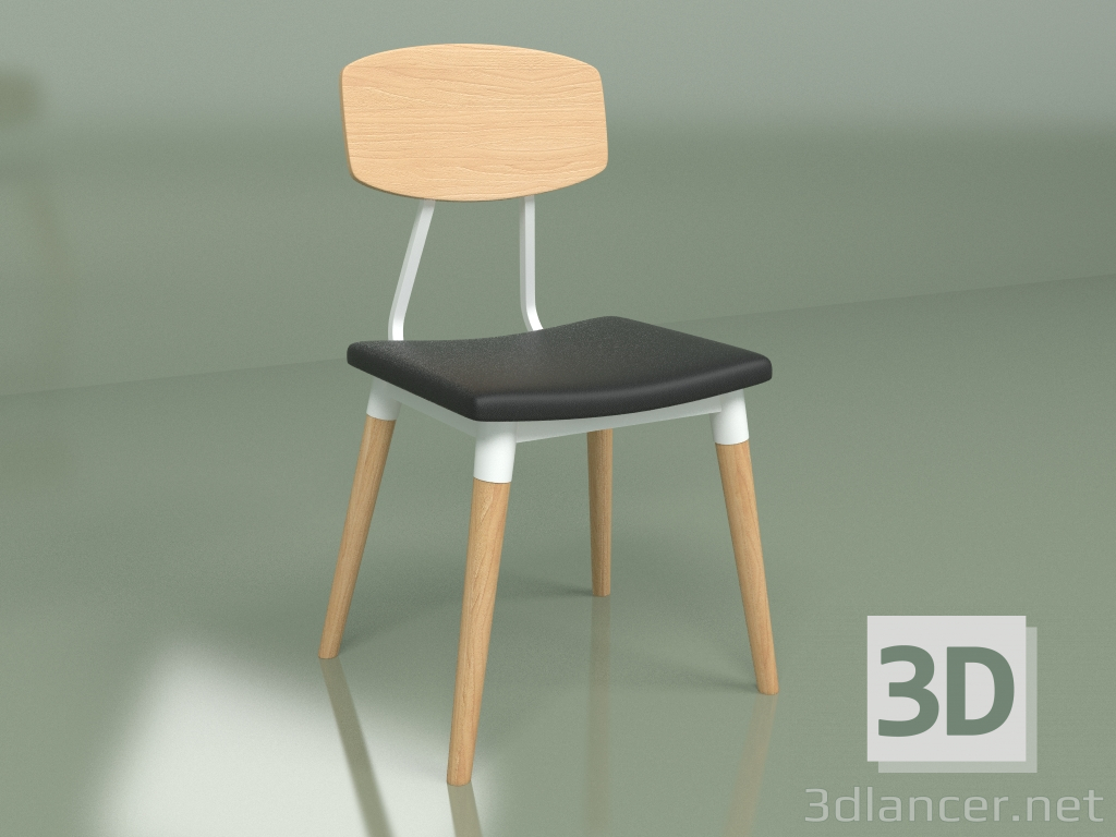 3D modeli Sandalye Copine (katı kül, beyaz) - önizleme