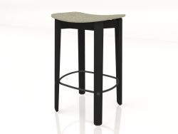 Bar stool Nora upholstered in fabric (dark)