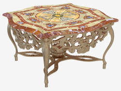 Table basse avec plateau en marbre