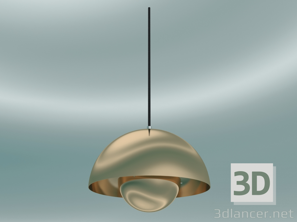 3d модель Світильник підвісний Flowerpot (VP1, Ø23cm, H 16cm, Polished Brass) – превью