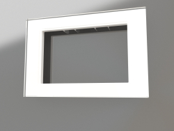 Frame for double outlet Favorit (white, glass)