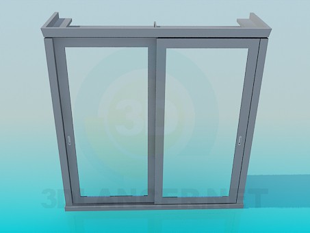 3d model Cabinet with sliding doors with mirrors - preview