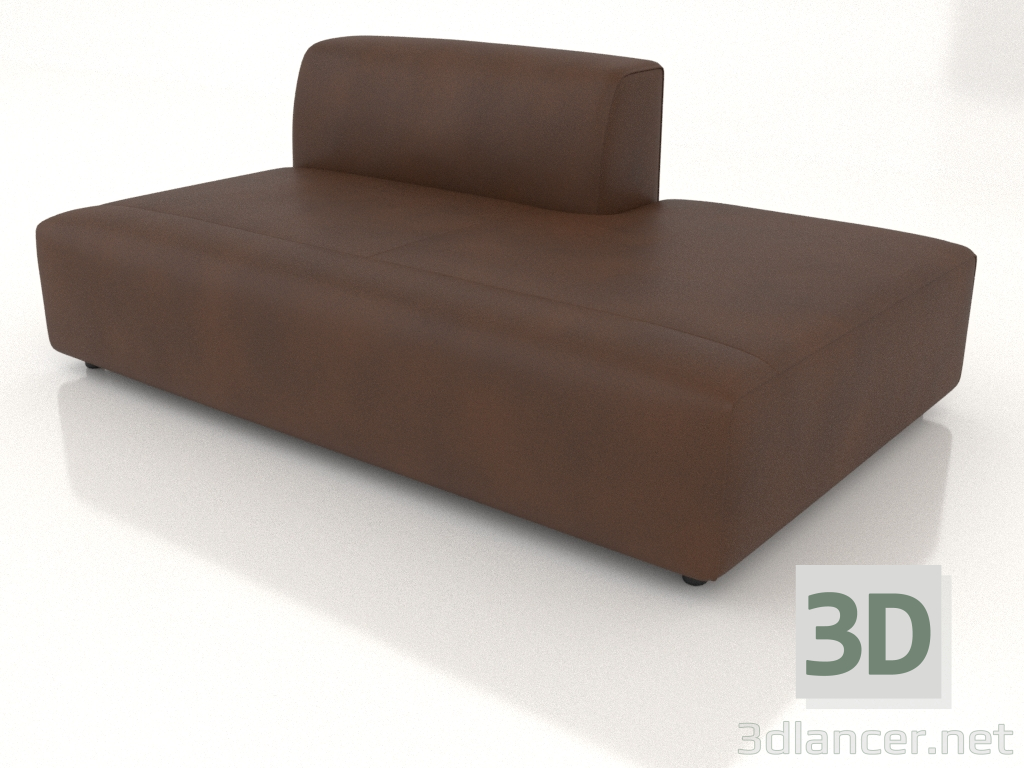 3D Modell Sofamodul 183 einzeln nach links ausziehbar - Vorschau