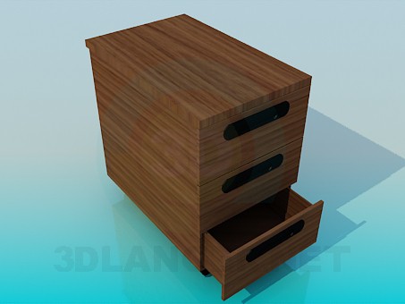 3d model Cabinet with drawers - preview