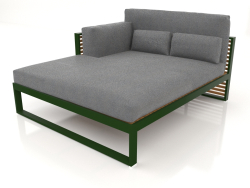 XL modular sofa, section 2 left, high back, artificial wood (Bottle green)