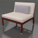 Modelo 3d Módulo sofá, seção 3 (Vinho tinto) - preview