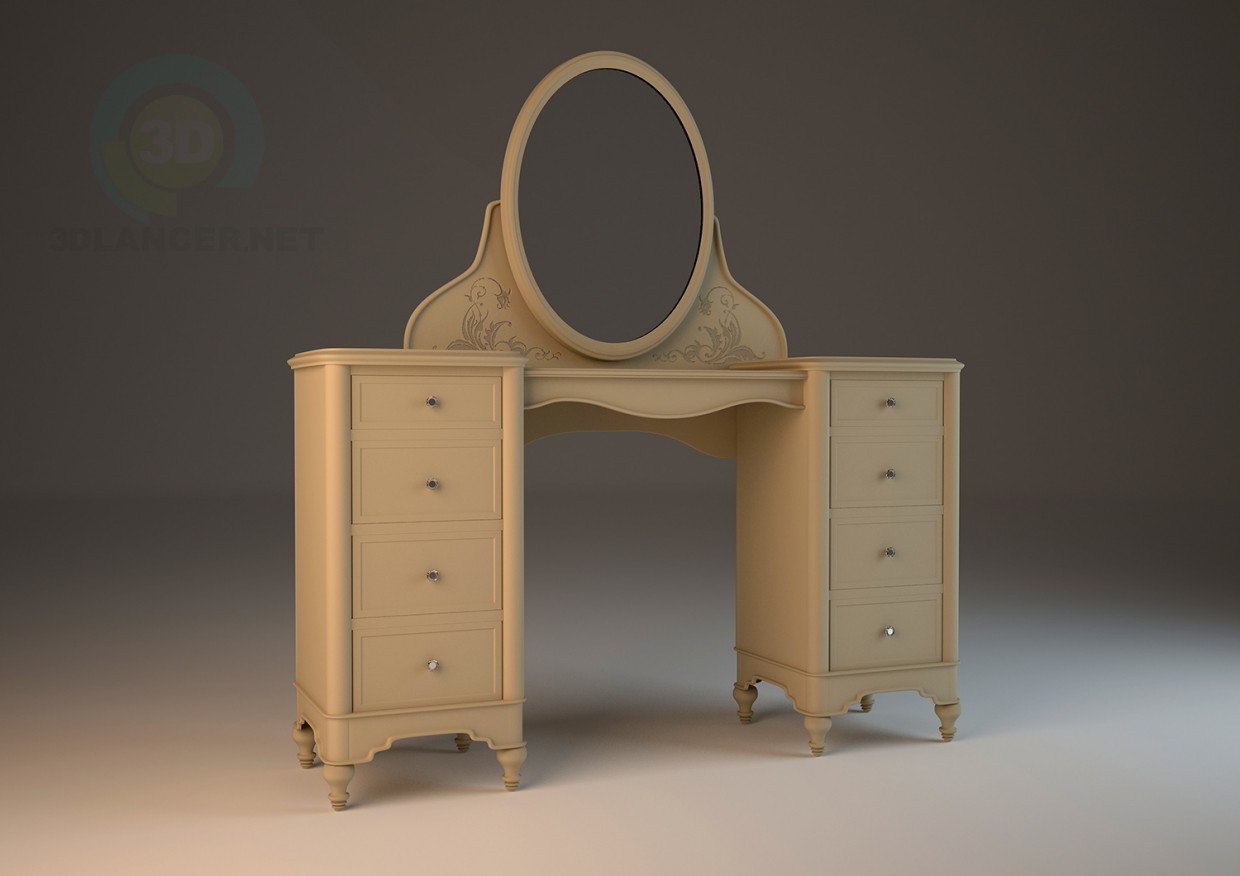 3d model Hooker (United States) dressing table - preview