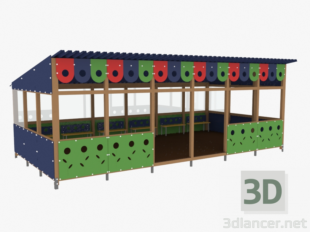 3D Modell Schattenüberdachung (4043) - Vorschau