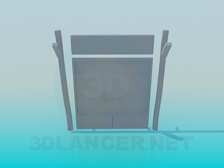 modello 3D Cancelli di legno - anteprima