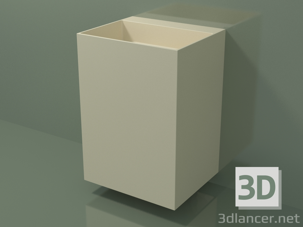 3D modeli Duvara monte lavabo (03UN36303, Bone C39, L 60, P 50, H 85 cm) - önizleme