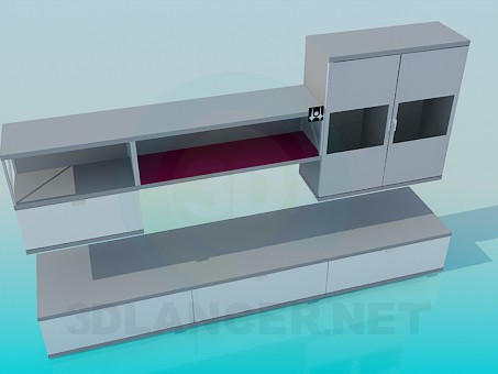 3D Modell Möbel für Wohnzimmer - Vorschau