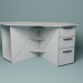 3 डी मॉडल कॉर्नर डेस्क, तीन डिज़ाइन - पूर्वावलोकन
