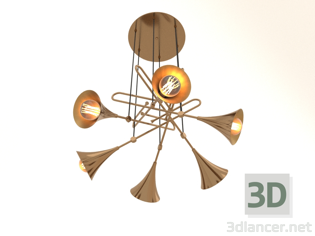 3d model Hanging chandelier (5895) - preview