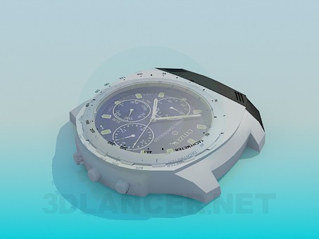 3D Modell Armbanduhr, ohne Band - Vorschau