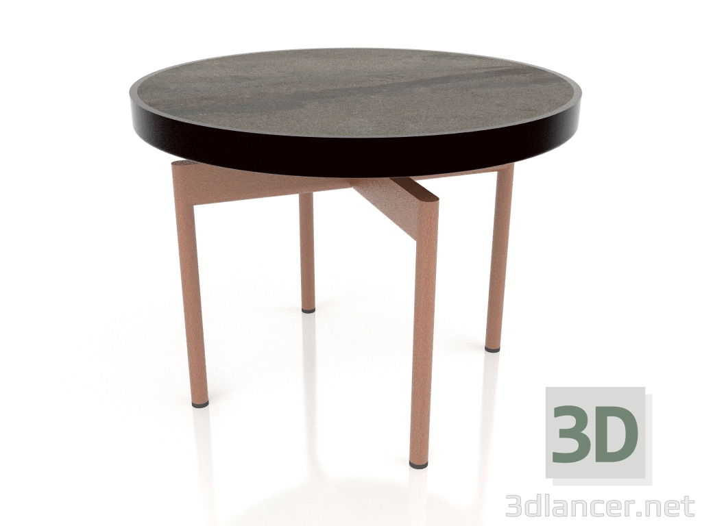 modello 3D Tavolino rotondo Ø60 (Nero, DEKTON Radium) - anteprima