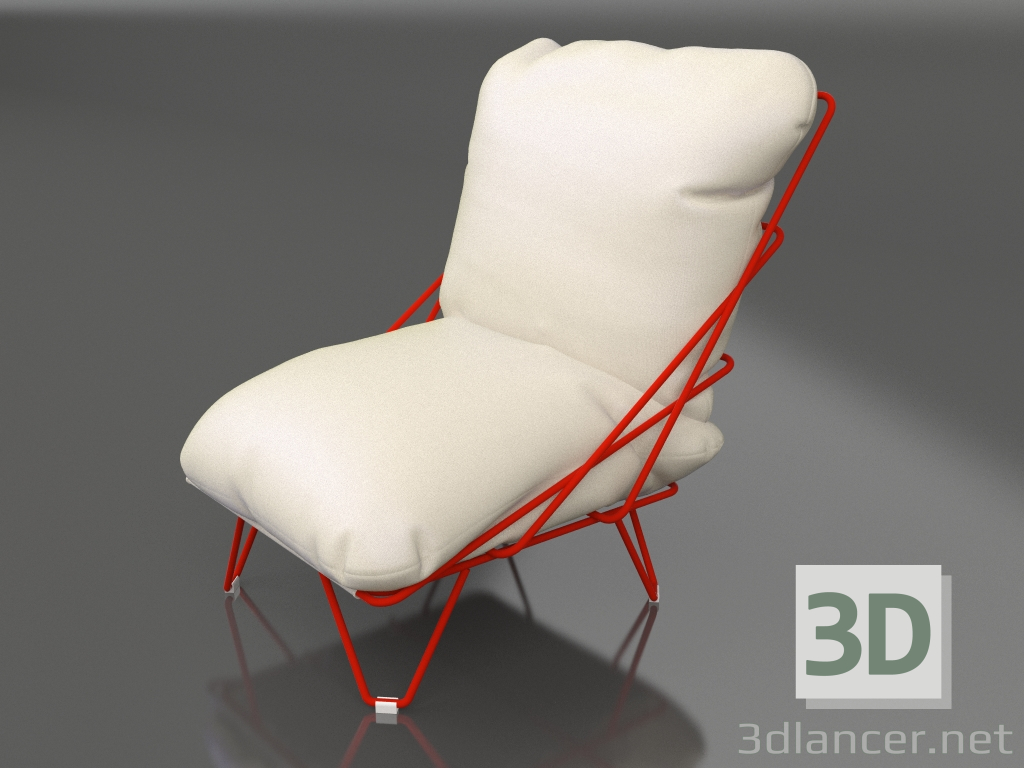 3D Modell Sessel (Rot) - Vorschau