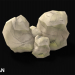 3D Modell 3D Rock - LOW POLY Spiel Vermögenswert - Vorschau