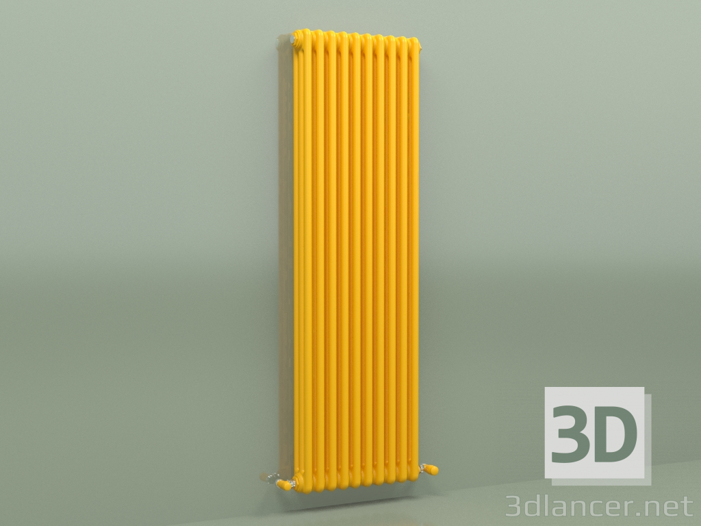 modèle 3D Radiateur TESI 3 (H 1500 10EL, jaune melon - RAL 1028) - preview