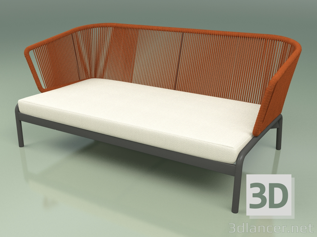 3D Modell Sofa 002 (Kordel 7mm Orange) - Vorschau