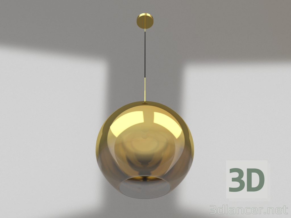 modello 3D Pendente Sunrise trasparente, oro (07565-30.33) - anteprima