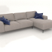 3D Modell CLOUD-Sofa mit Ottomane (Polsteroption 2) - Vorschau