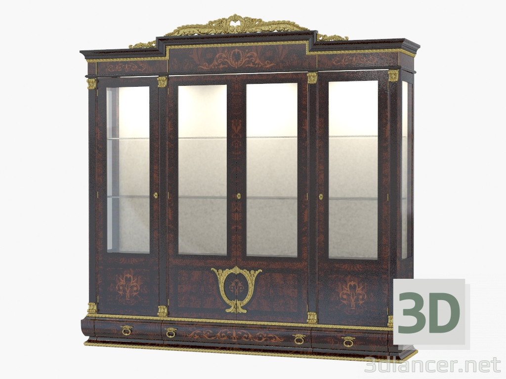 3d model Showcase in classical style 1612A - preview