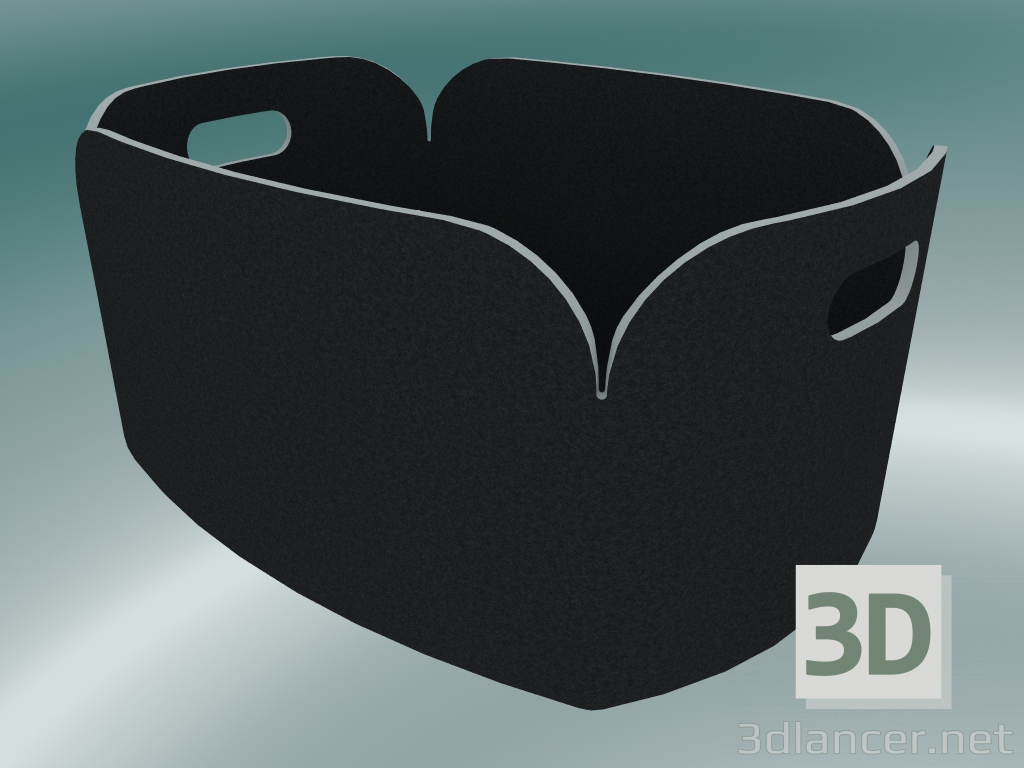 3D modeli Geri Yükleme Sepeti (Siyah Melanj) - önizleme