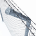 modèle 3D de Clôture en treillis métallique avec clôture en fil de fer barbelé acheter - rendu