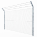 3d Забор из металлической сетки с ограждением из колючей проволоки модель купить - ракурс