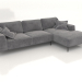3D Modell CLOUD-Sofa mit Ottomane (Polsteroption 3) - Vorschau