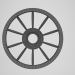 3d деревянное колесо, wood wheel модель купить - ракурс