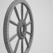 modèle 3D de roue en bois acheter - rendu