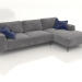 3D Modell CLOUD-Sofa mit Ottomane (Polsteroption 4) - Vorschau