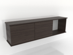 SHELF 7 hanging shelf (with 1 open section on the right) 1400 mm (ash walnut)