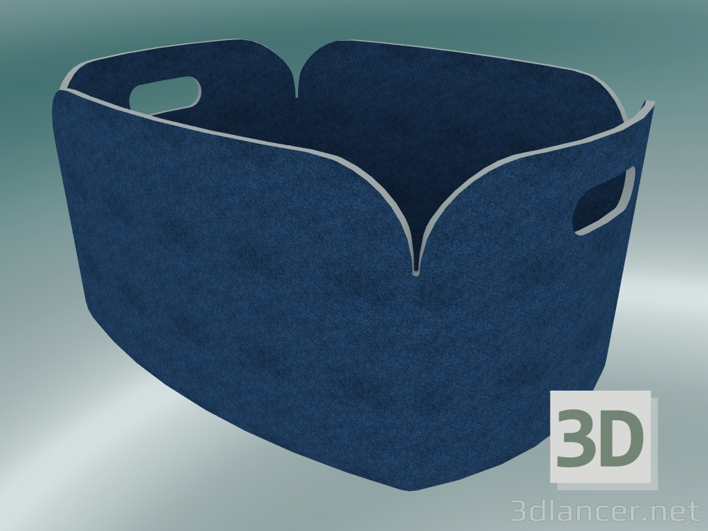 3D modeli Sepet Geri Yükleme (Mavi) - önizleme