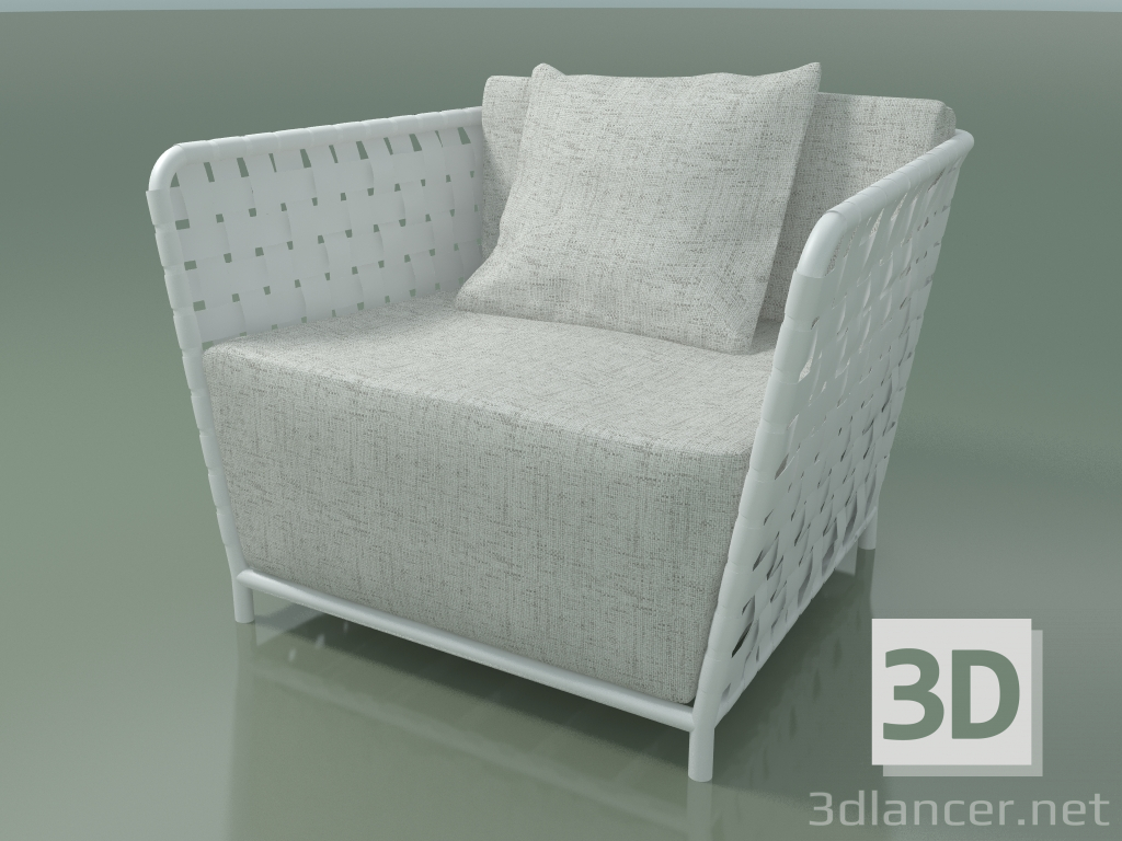 3d model Armchair street InOut (801, White Lacquered Aluminum) - preview