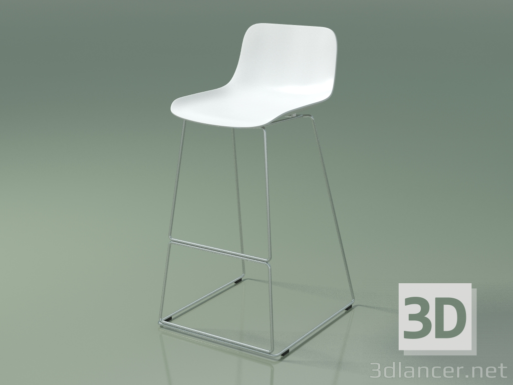Modelo 3d Cadeira de bar Petal (110133, branca) - preview