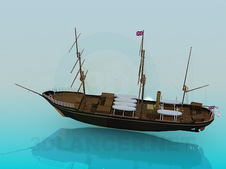 3d model Barco de Vela - vista previa
