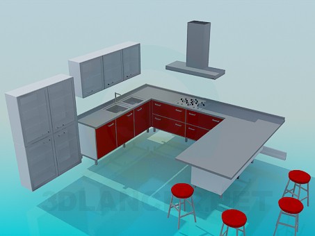 3D modeli Mutfak - önizleme