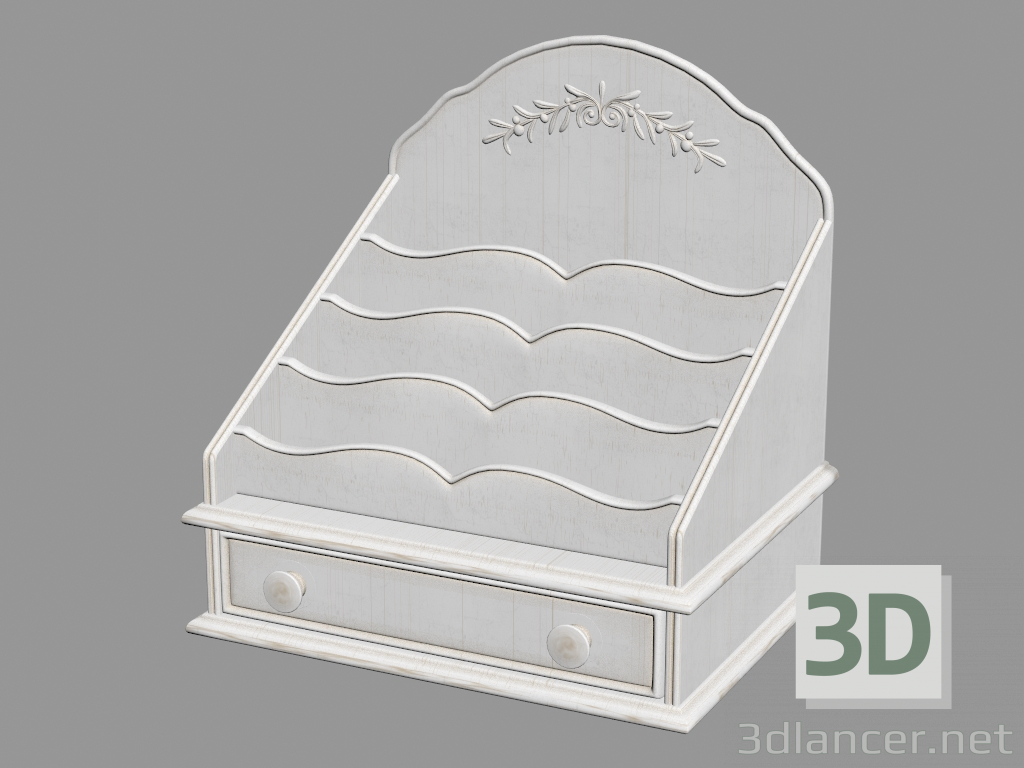 modèle 3D Tablette pour lettres (PQAG) - preview