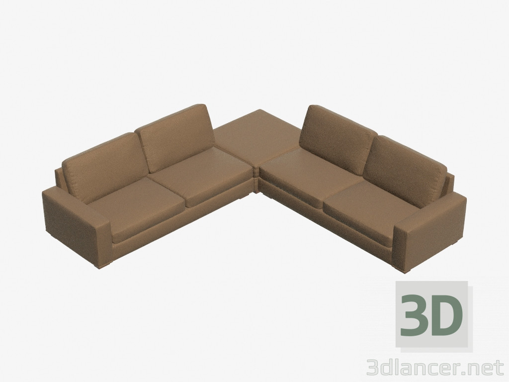 3D modeli Sofa Köşesi Modüler Grand Otel - önizleme