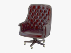 Кресло офисное с обивкой из кожи 519